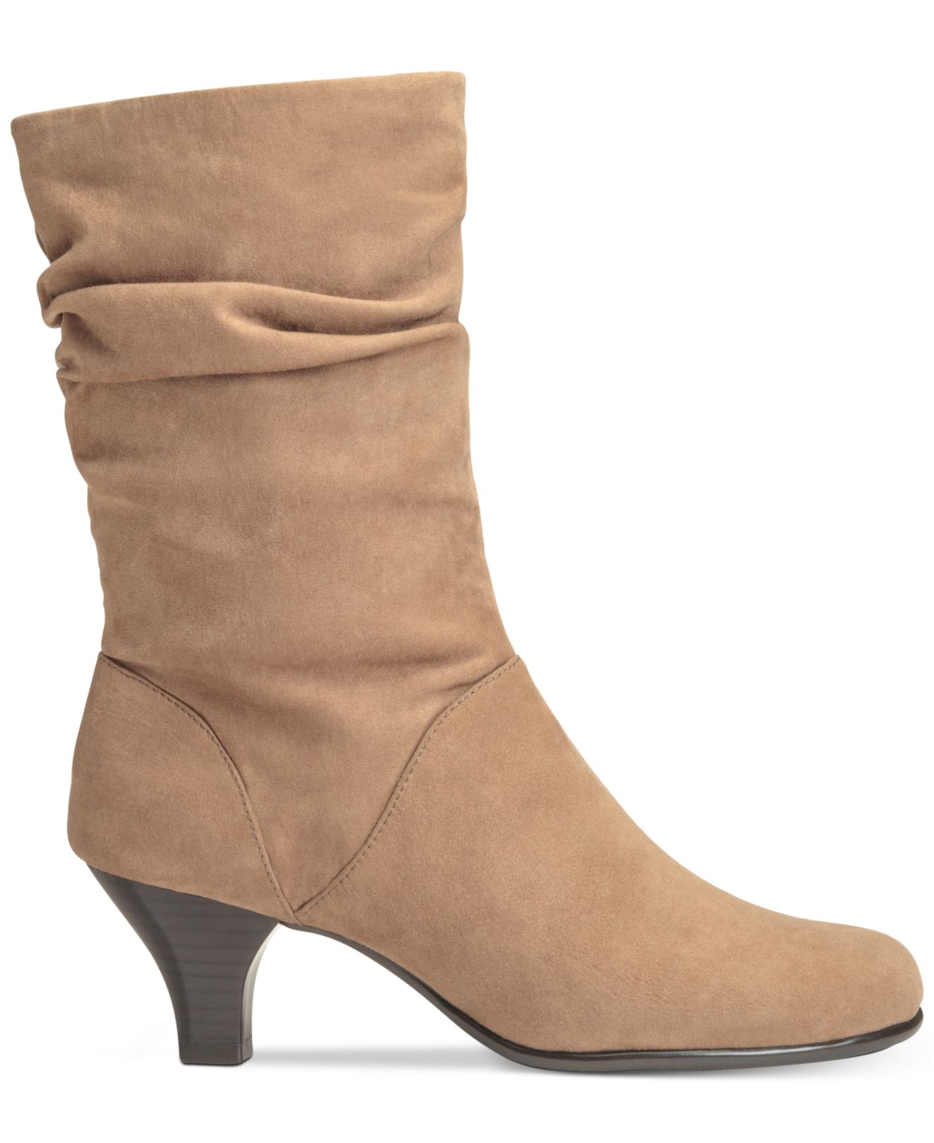 Aerosoles Suede Wise N Shine Slouch Boots in Brown - Lyst