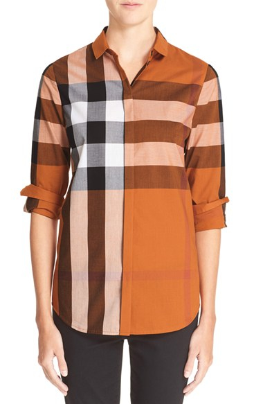 burberry orange shirt