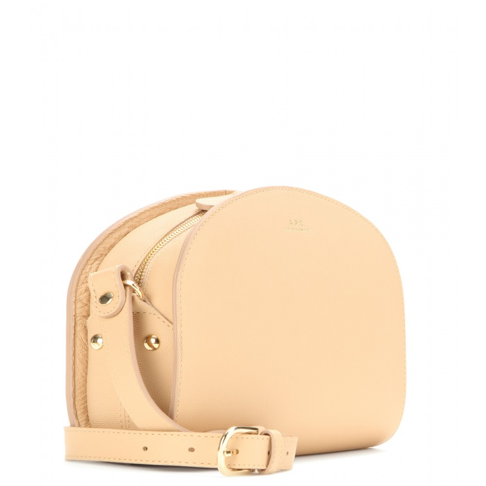 apc demi lune leather shoulder bag