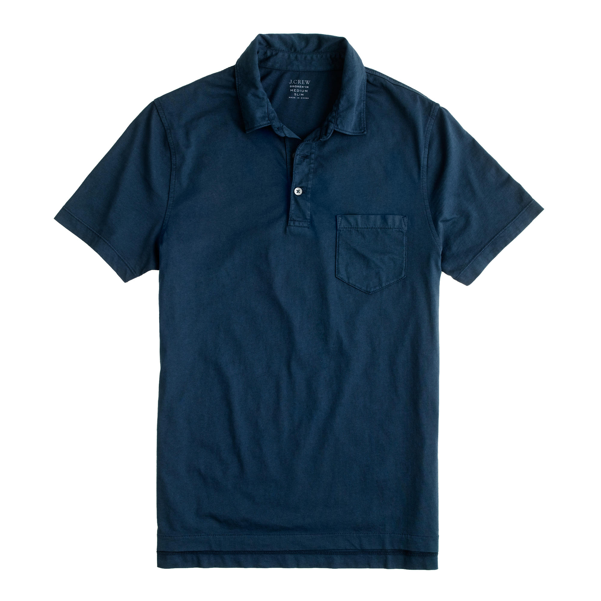 J.crew Slim Brokenin Pocket Polo Shirt in Blue for Men Lyst