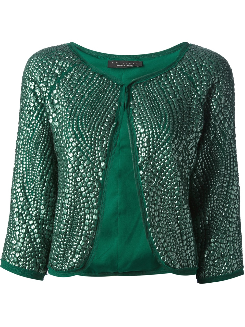 green bolero cardigan