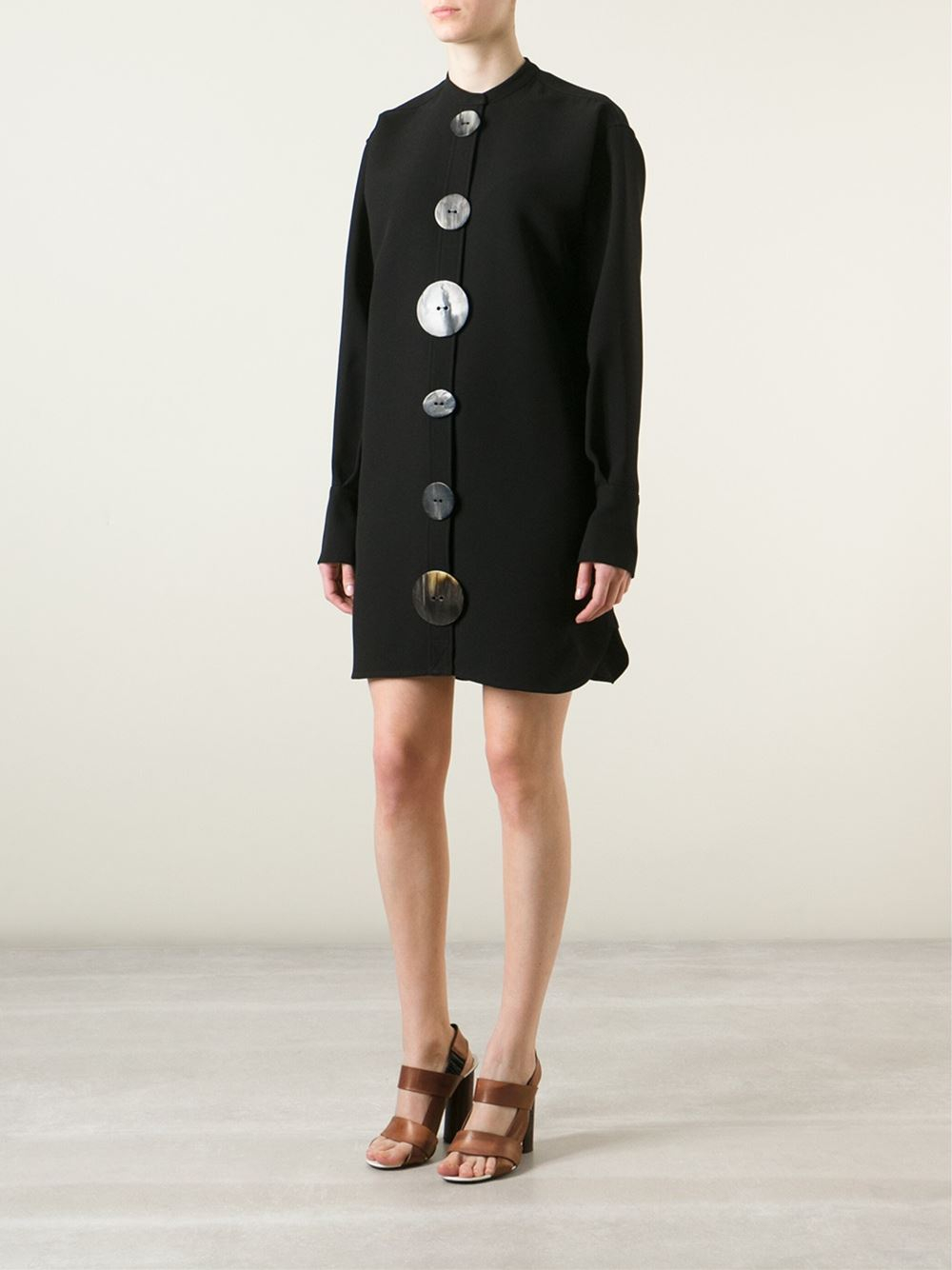 big button dress