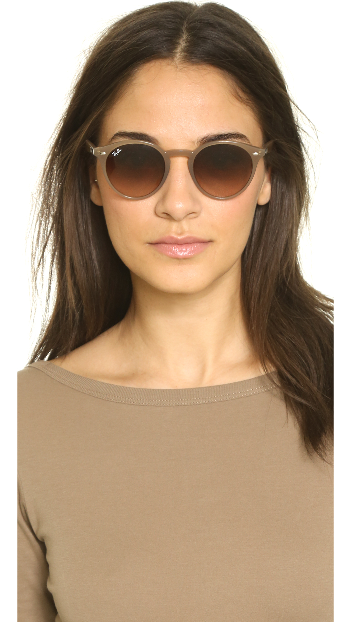 ray ban dove greybrown gradient highstreet round sunglasses greengrey gradient gray product 1 964635685 normal