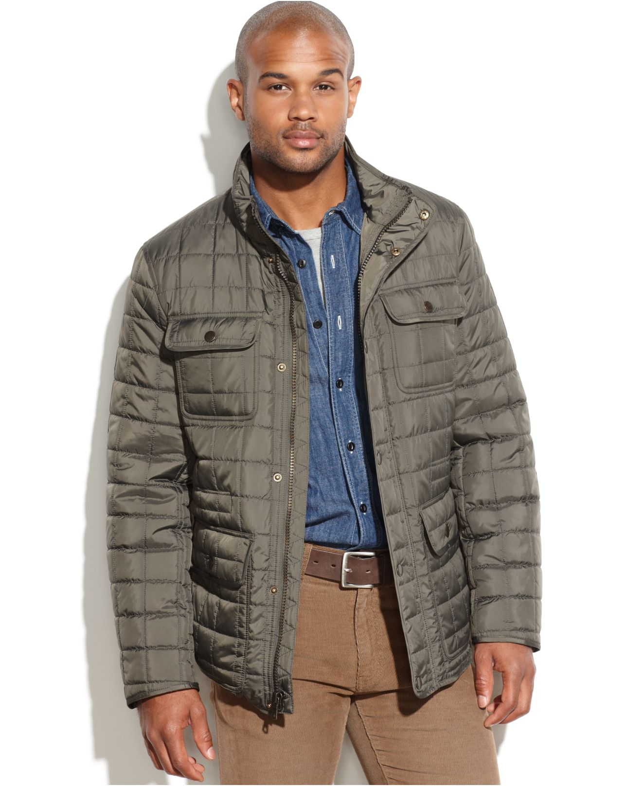 Tommy Hilfiger Quilted 4-Pocket Field Jacket in Olive (Green) for Men ...