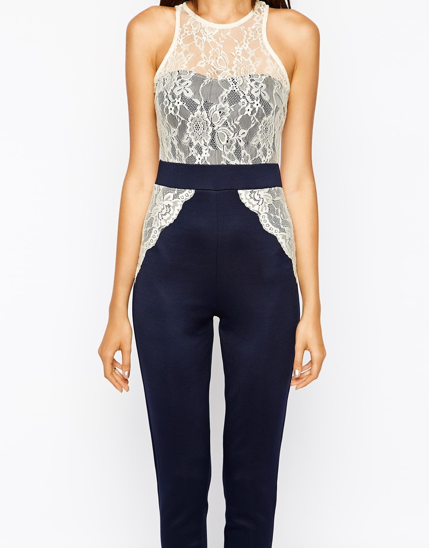 lace detail jumpsuit