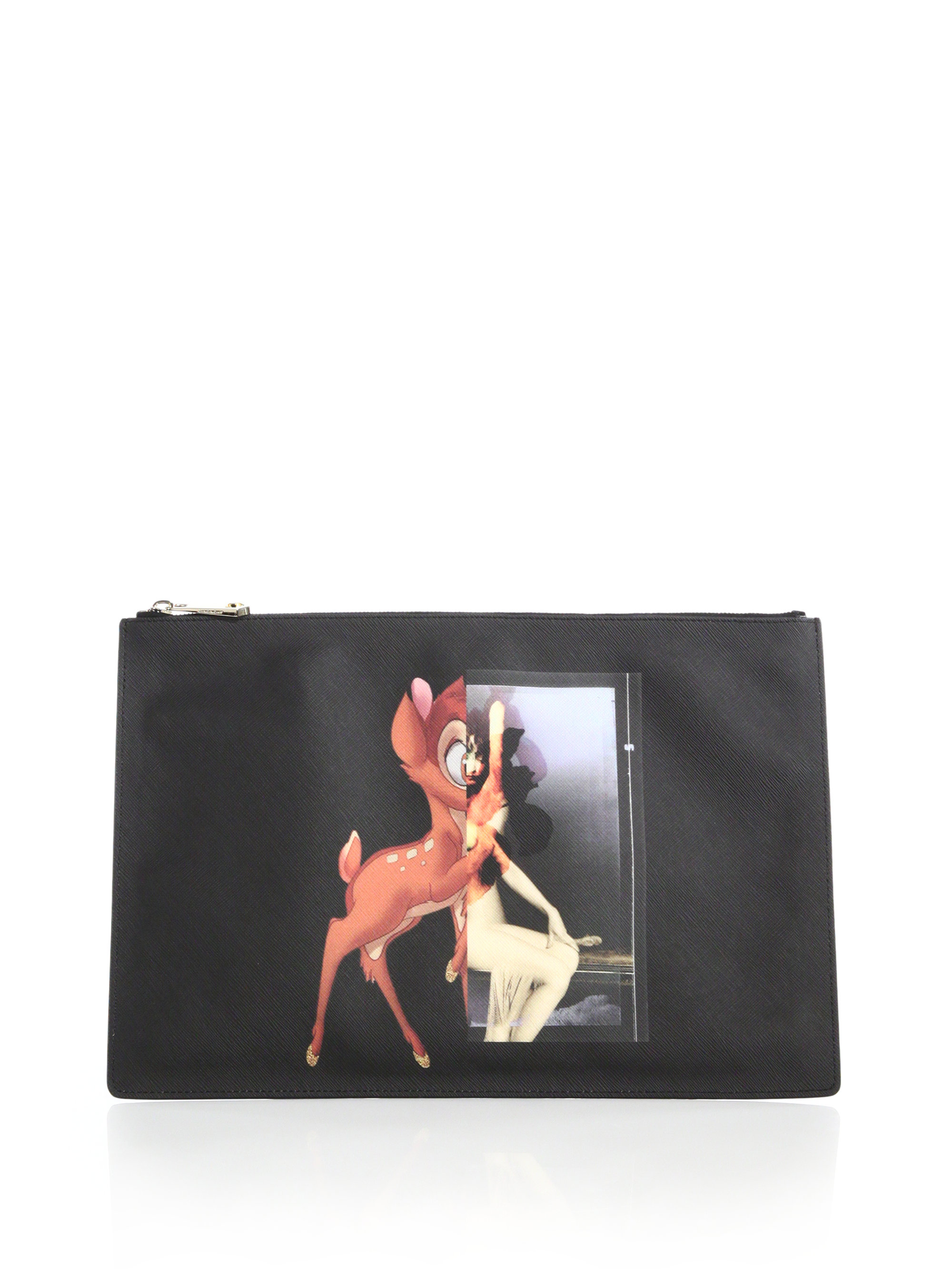 Givenchy Bambi Saffiano Leather Clutch 