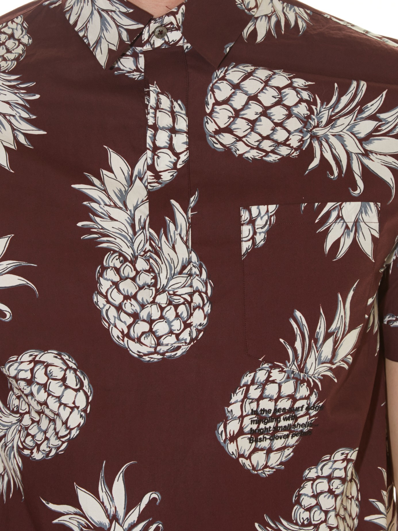 Valentino Cotton Pineapple-print Hawaiian Shirt in Purple for Men | Lyst