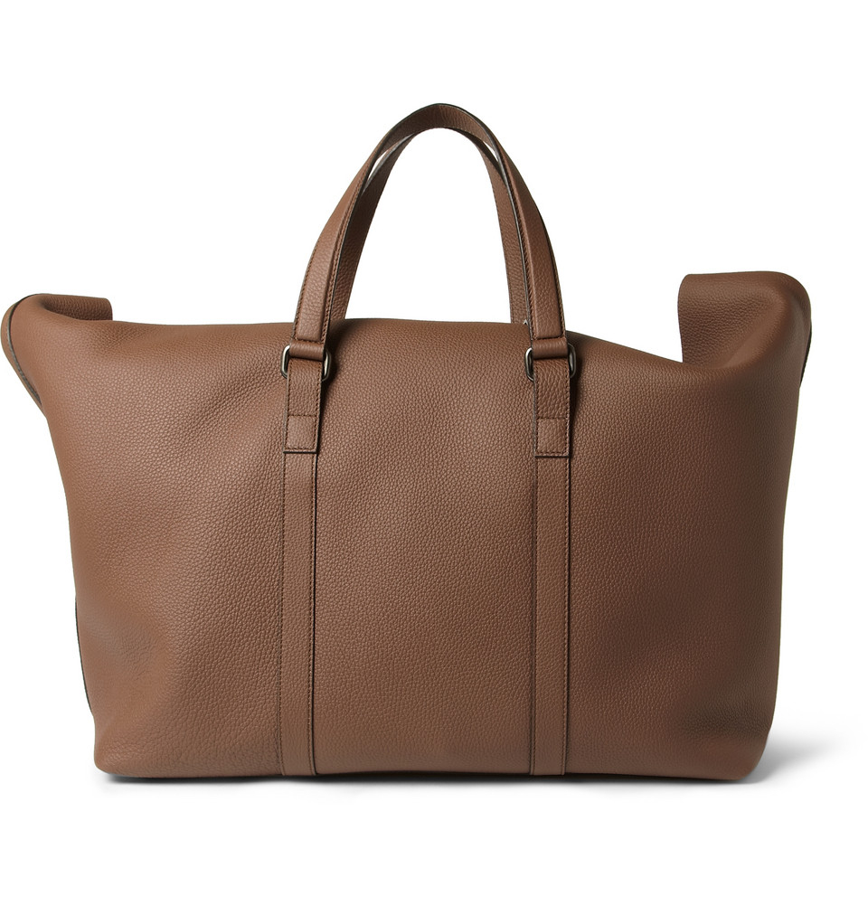 Lyst - Gucci Large Full-Grain Leather Holdall in Brown for Men