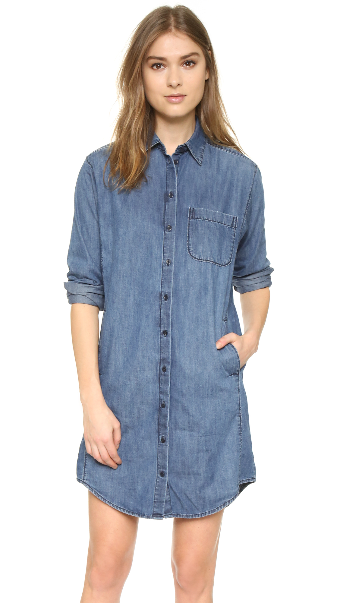 Madewell Denim Cozy Shirtdress in 