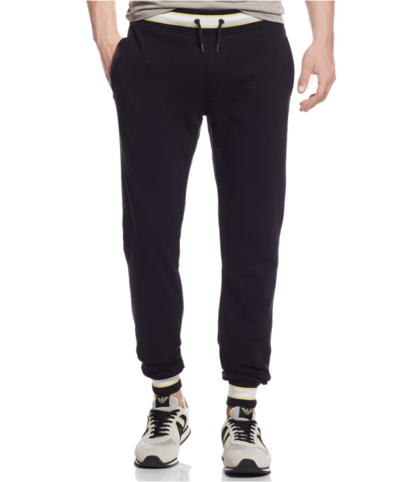 Armani Jeans 81 Jogger Pants in Black for Men | Lyst