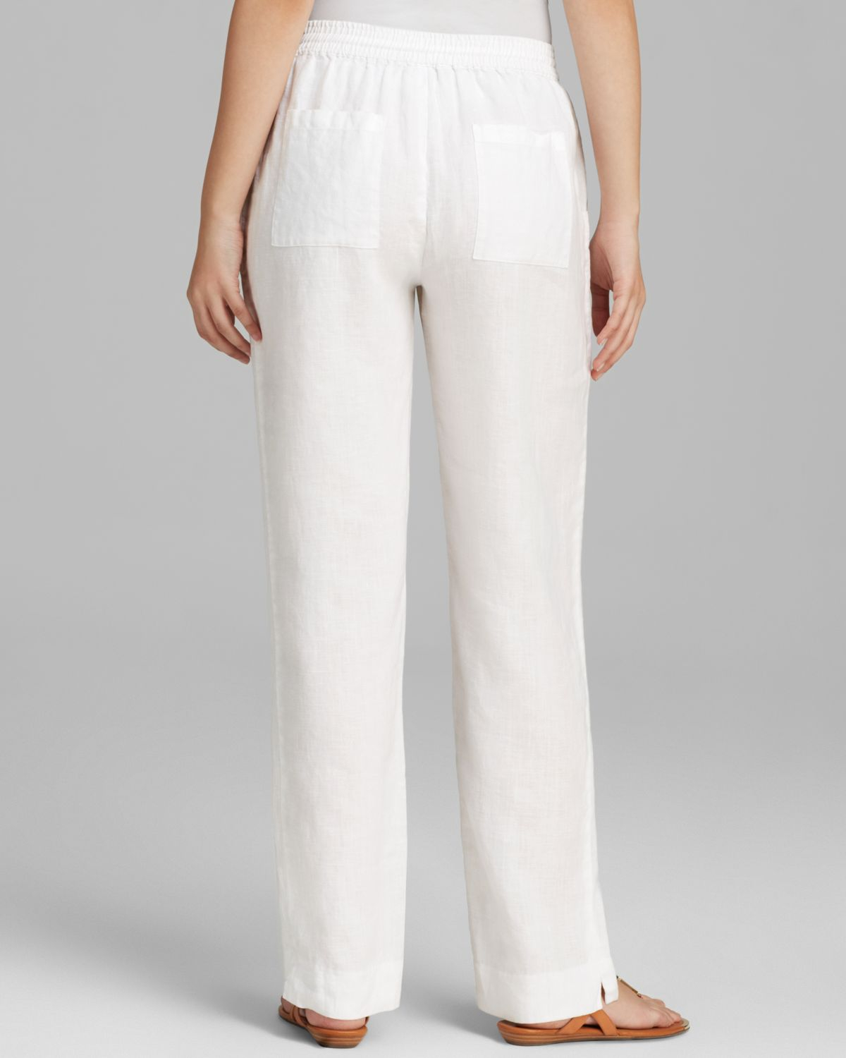 Two by vince camuto Wide Leg Drawstring Pants in White | Lyst