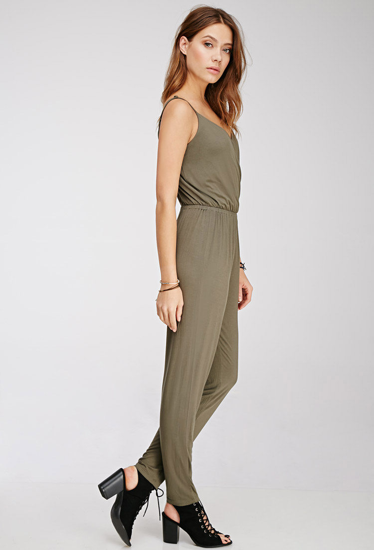 forever 21 olive jumpsuit