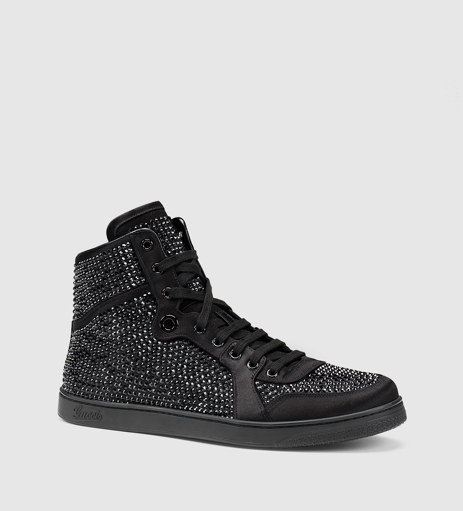 Gucci Satin High-top Sneaker With 