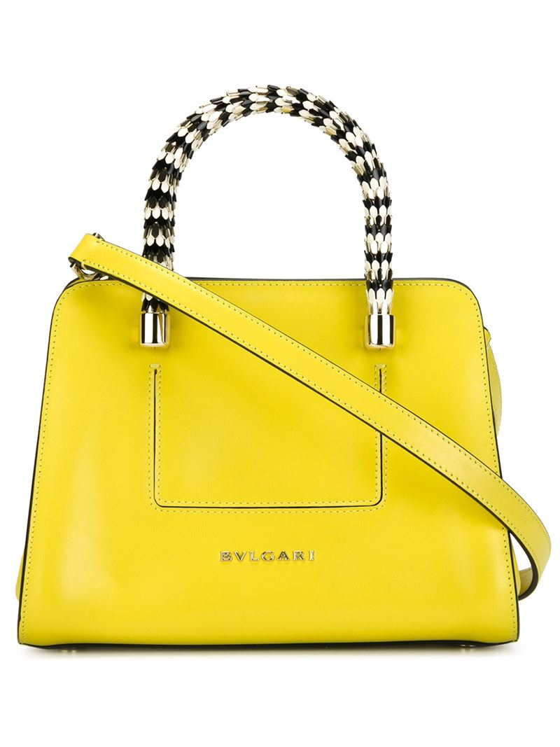 BVLGARI 'serpenti Scaglie' Crossbody Bag in Yellow | Lyst