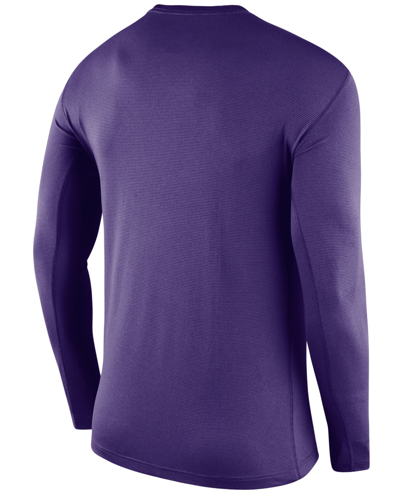 purple dri fit long sleeve shirt