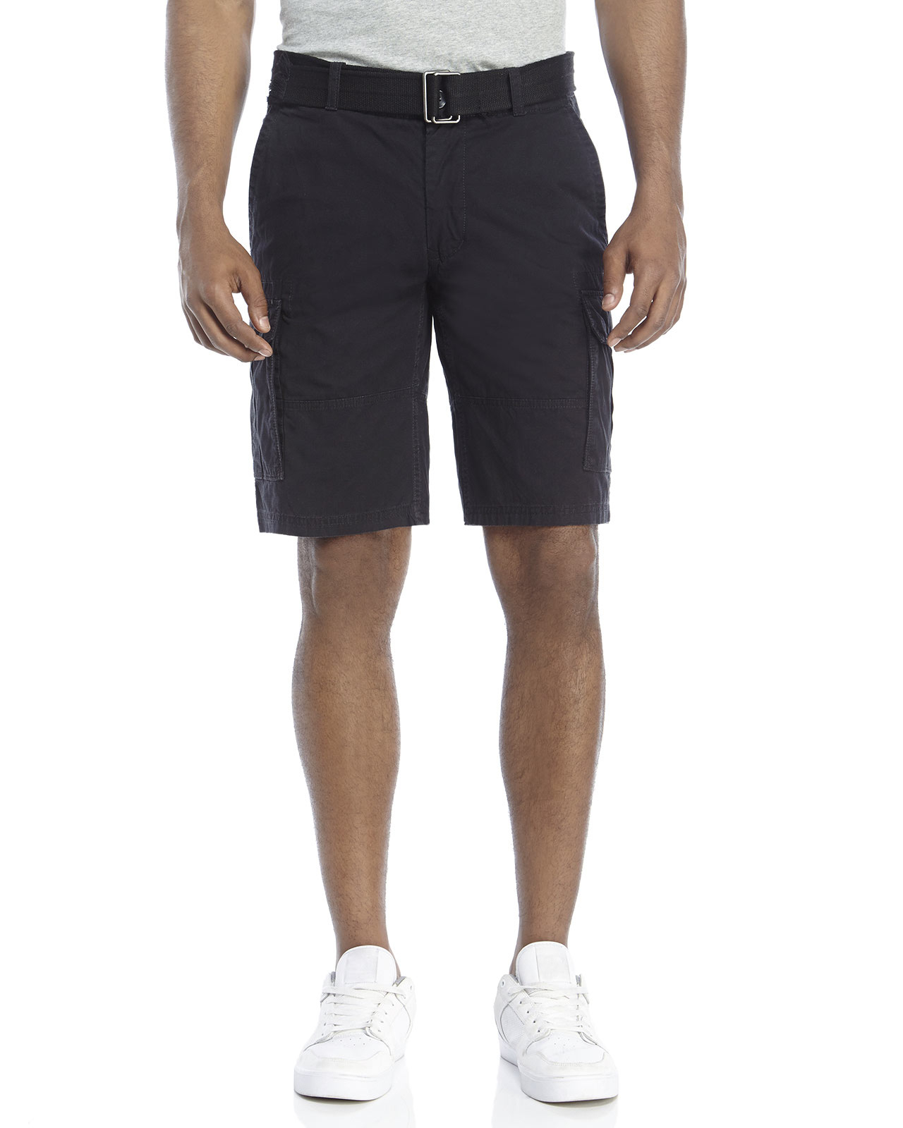 Dkny Belted Cargo Shorts in Black for Men | Lyst