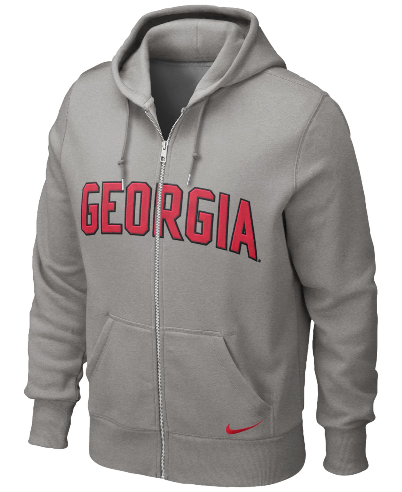 Nike Men'S Bulldogs FullZip Hoodie Sweatshirt in Gray for Men