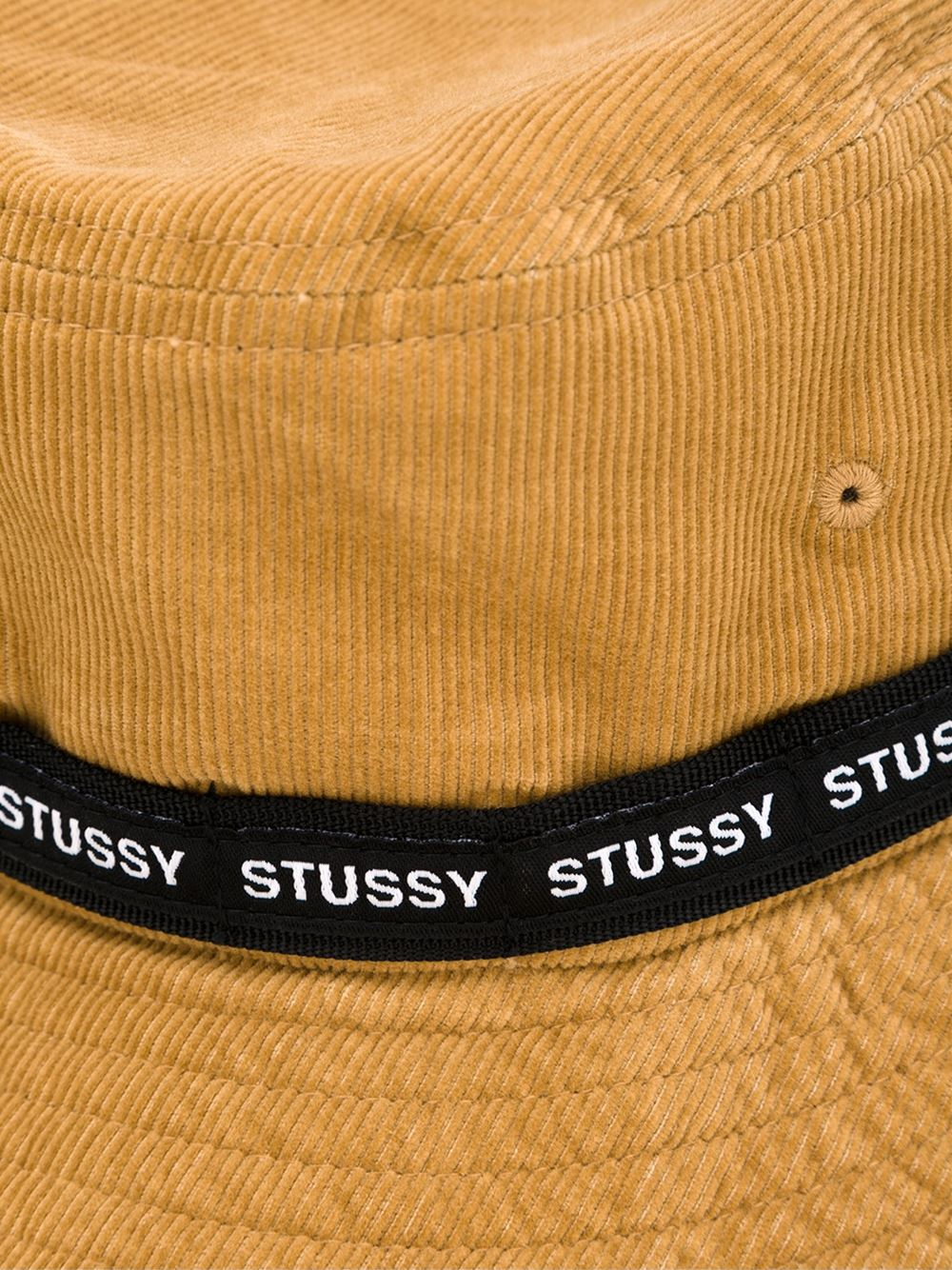 Stussy Logo Band Corduroy Bucket Hat In Natural For Men Lyst