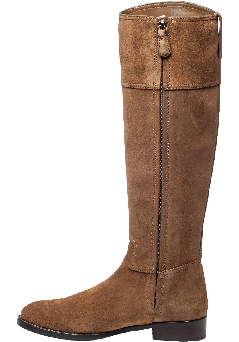 Tory Burch Wembley Riding Boot Tobacco Suede in Brown | Lyst