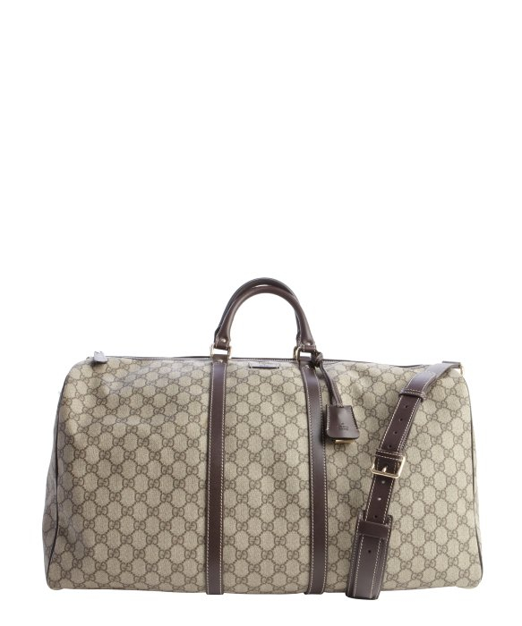 Gucci Brown Gg Plus Large Travel Duffle Bag in Brown for Men | Lyst
