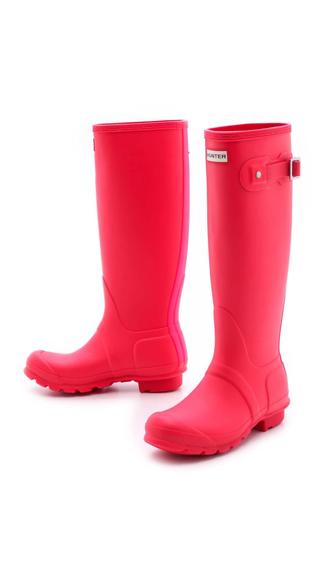 hot pink hunter rain boots