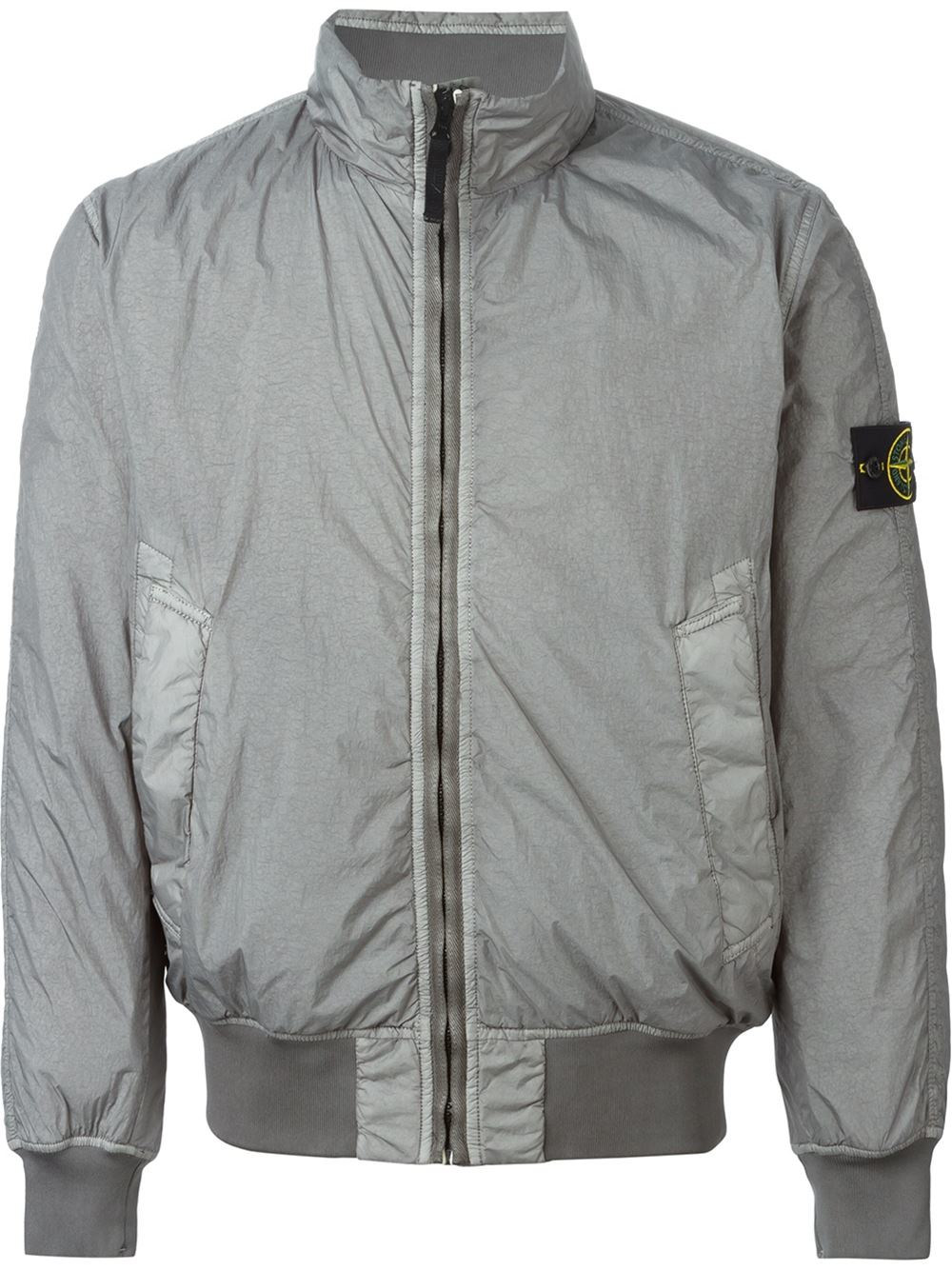 Stone Island Padded Bomber Jacket in Gray for Men | Lyst