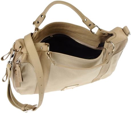 Gianfranco Ferré Large Leather Bag in Beige (Sand) | Lyst