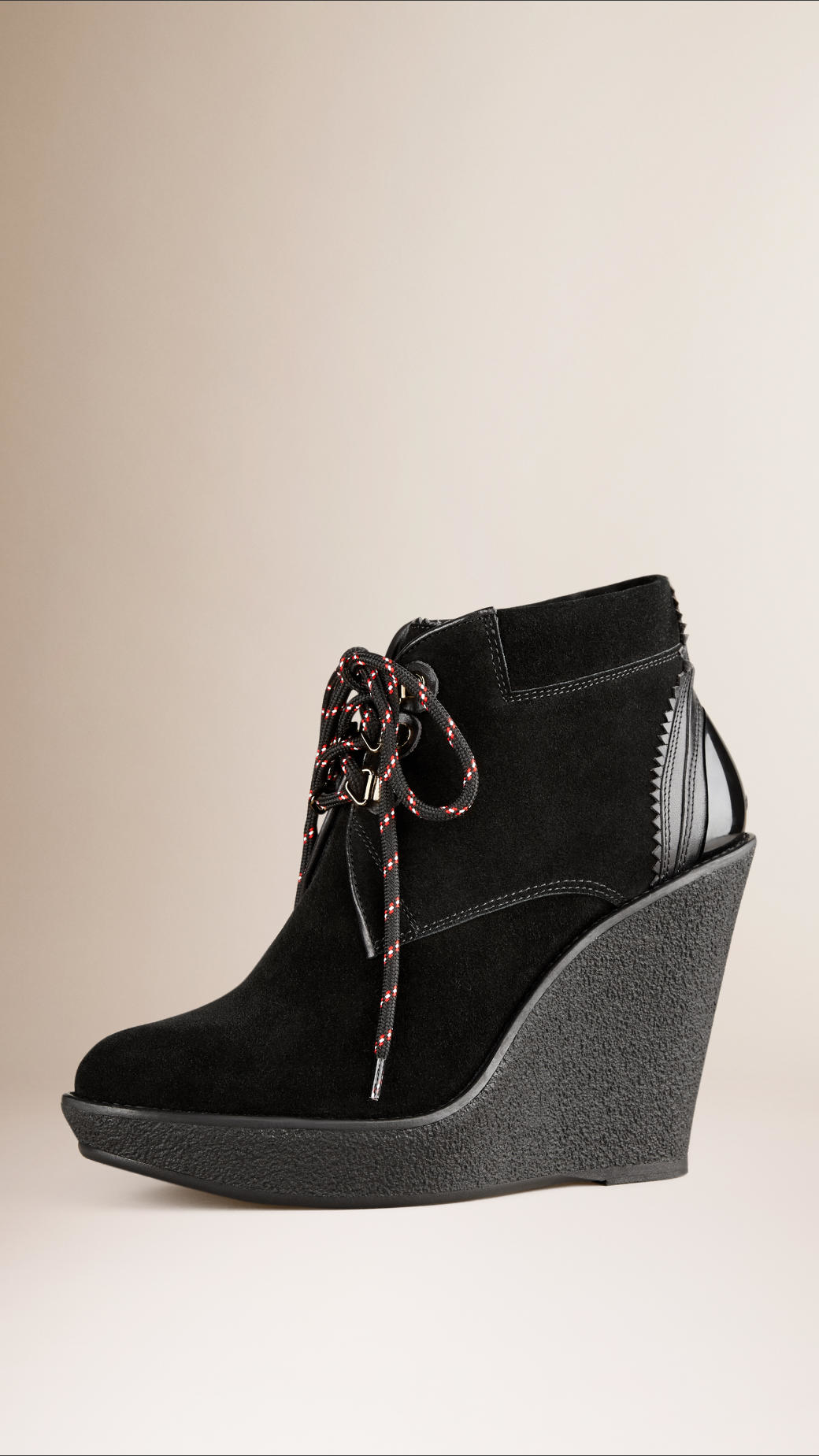 burberry suede wedge ankle boots