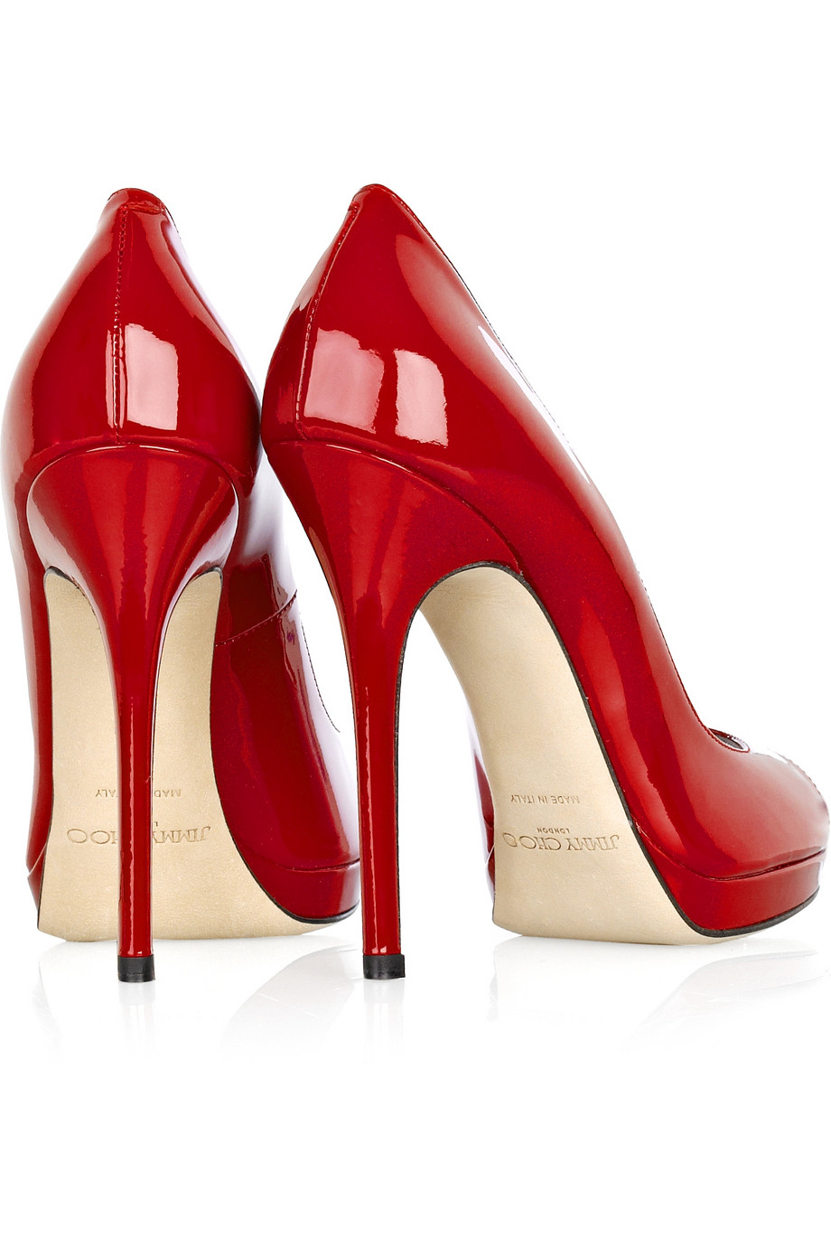 Jimmy Choo Quiet Patent-leather Pumps in Crimson (Red) - Lyst