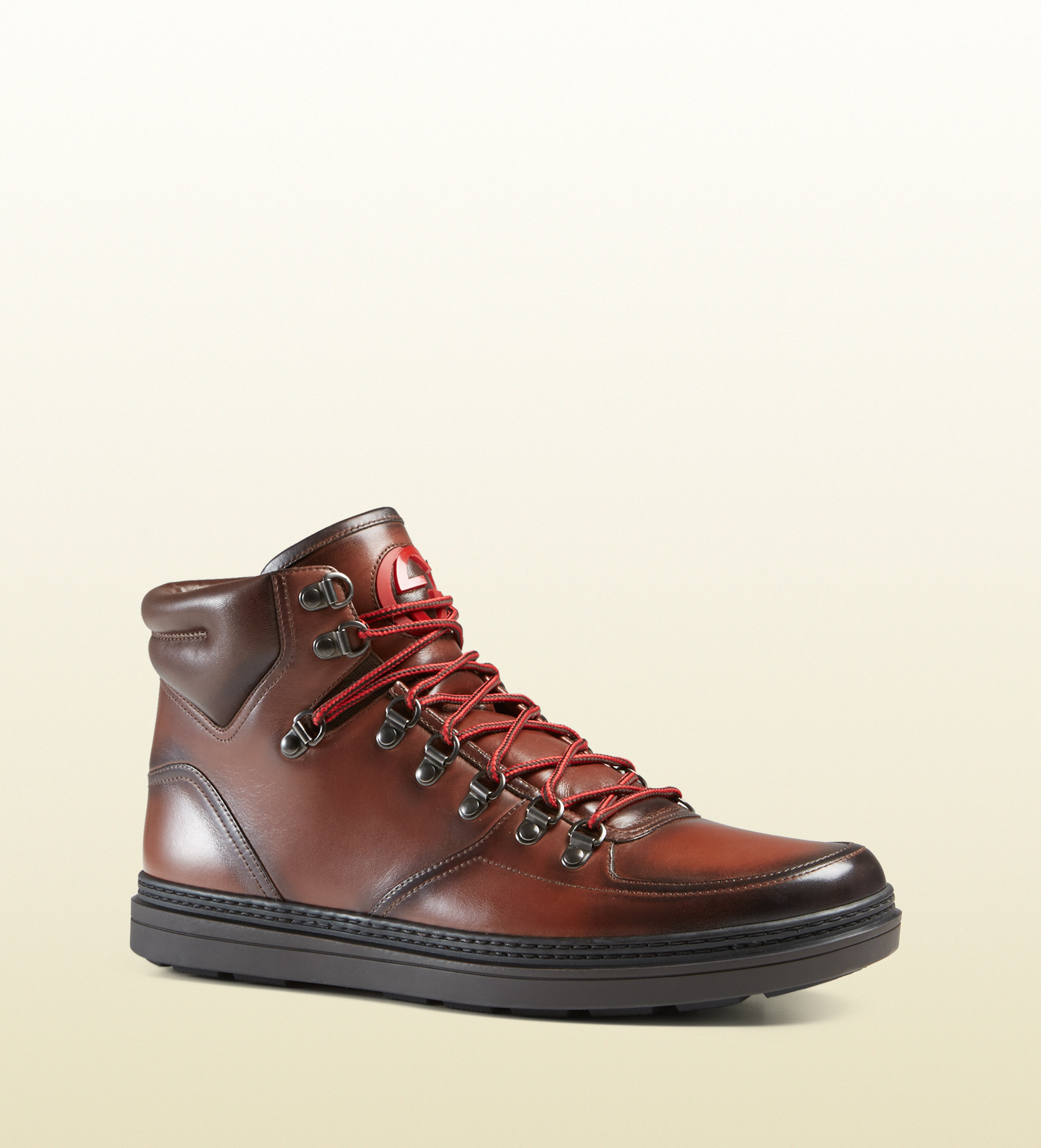 Gucci Leather Trekking Boot in Brown for Men | Lyst