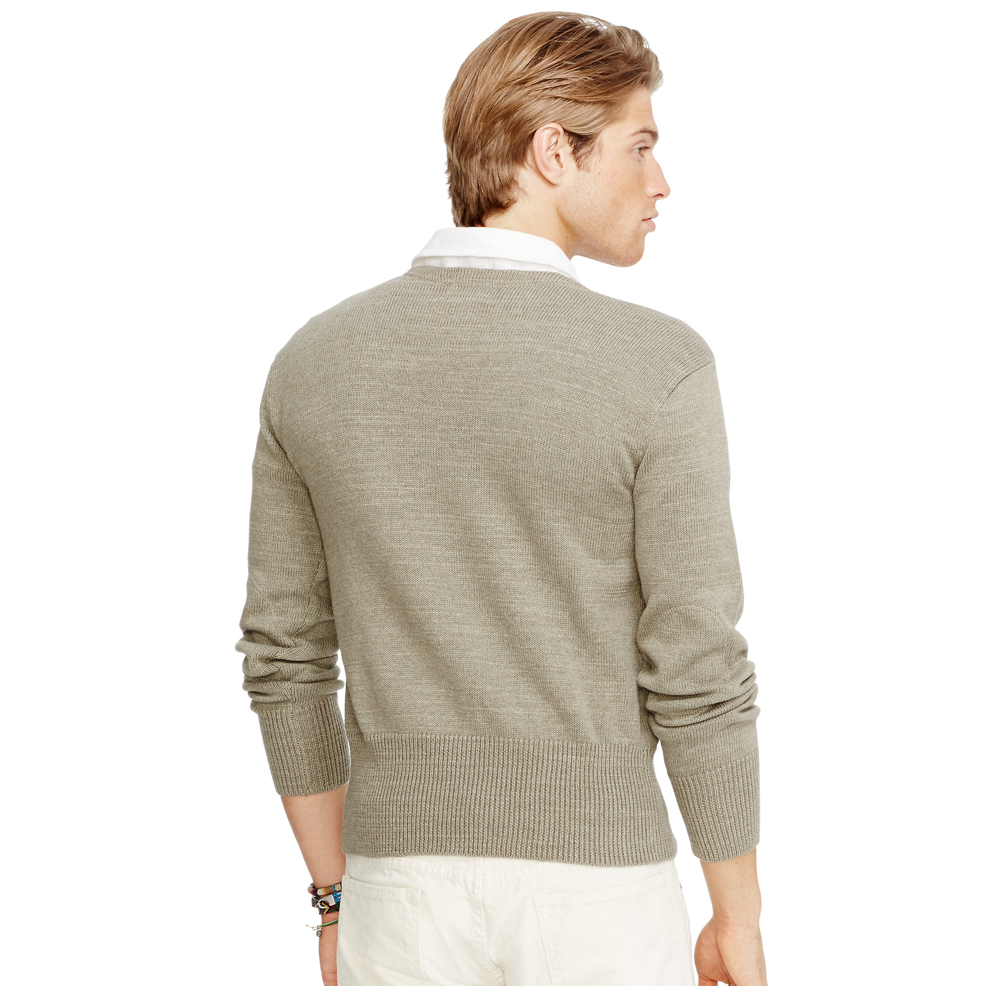 Polo Ralph Lauren P Cotton Crewneck Sweater In Grey Heather Natural For Men Lyst