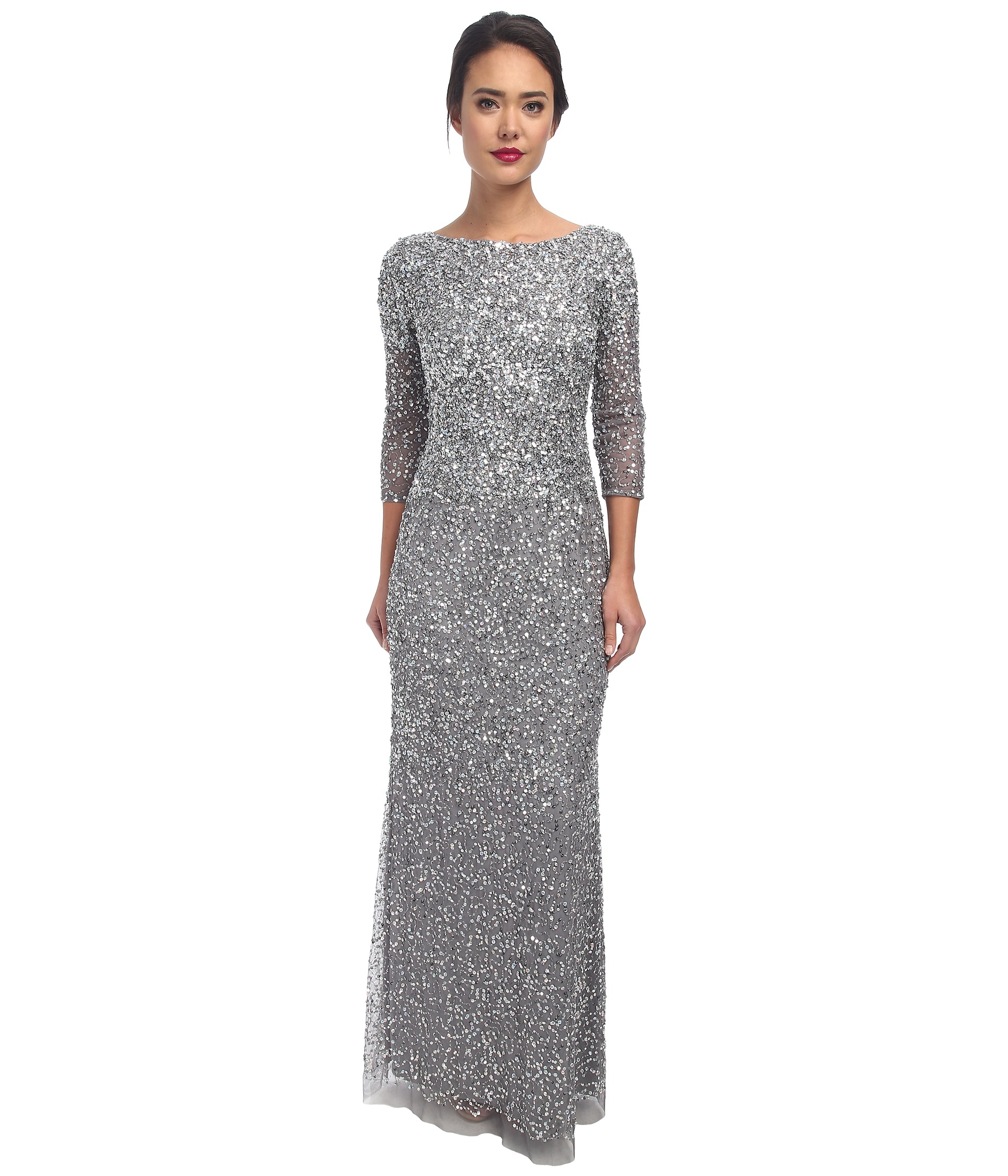 Adrianna Papell Long Sequin Dress in ...