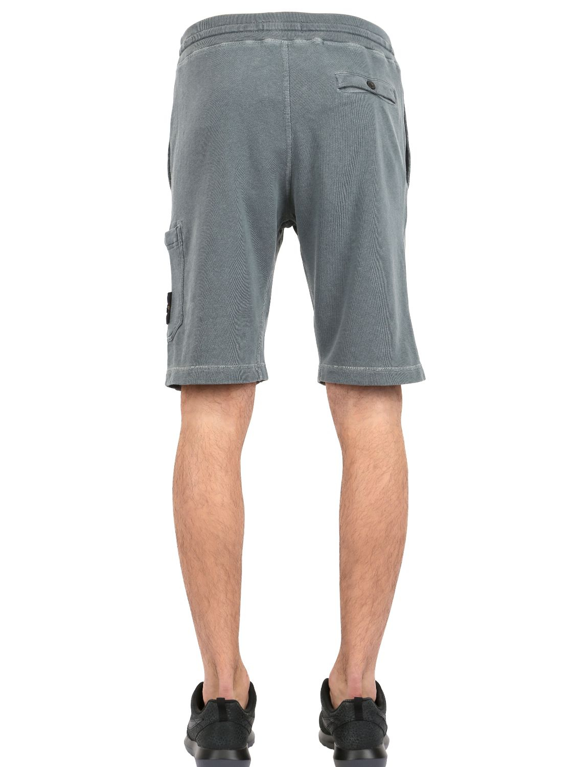 stone island garment dyed sweat short