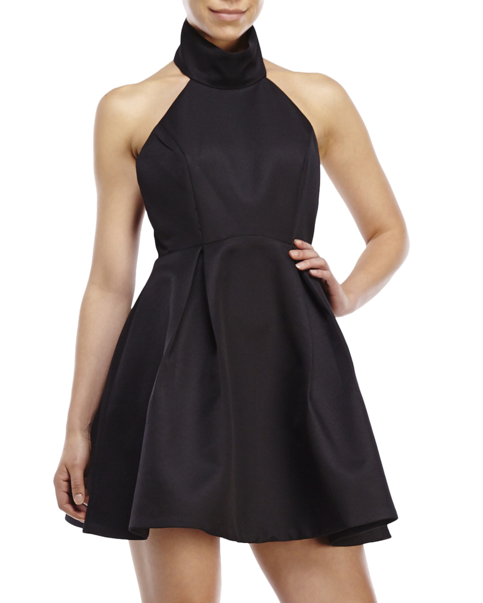 halter dress with collar