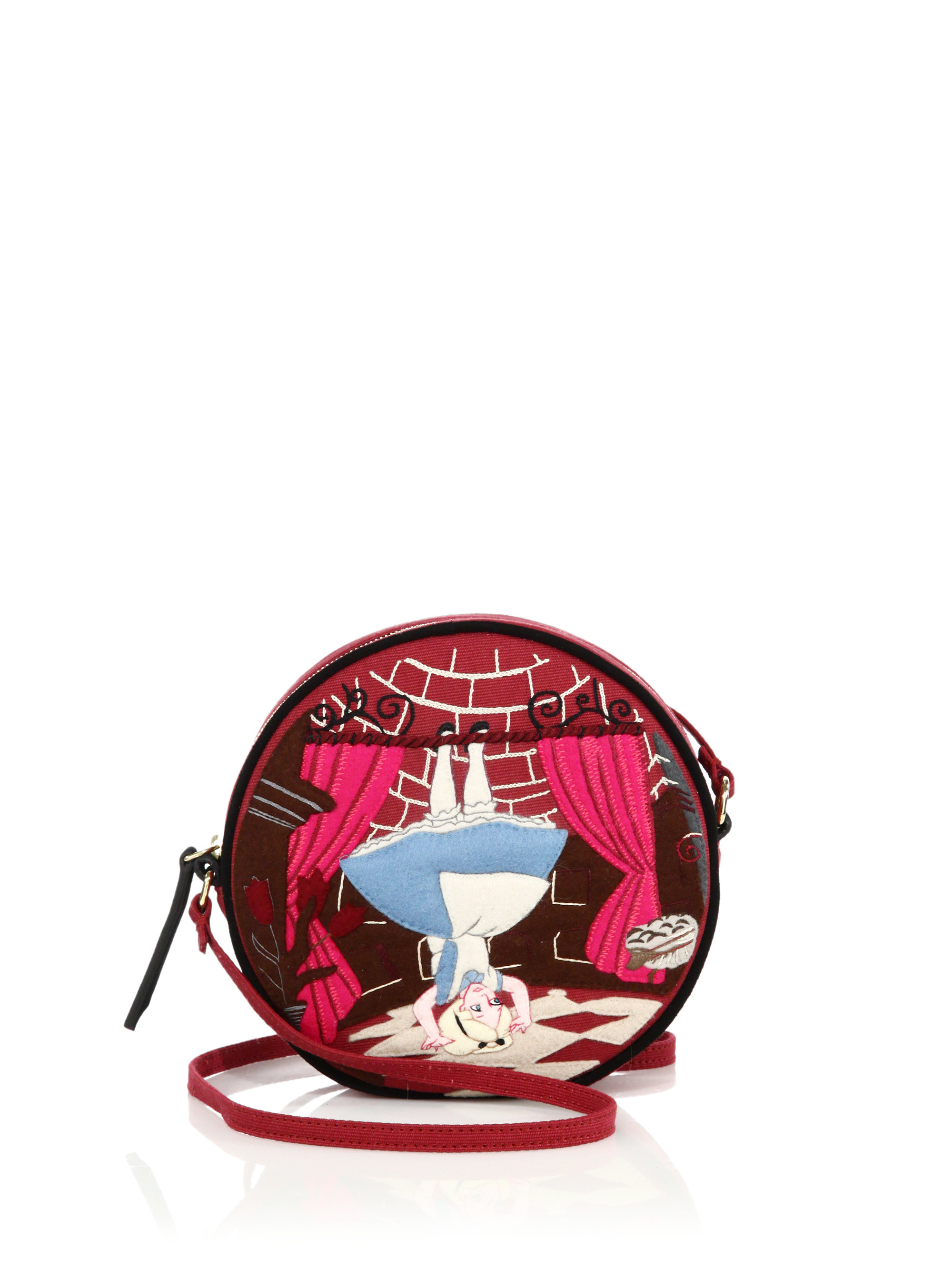 Lyst - Olympia Le-Tan Upside Down Alice Round Cross-Body Bag in Pink