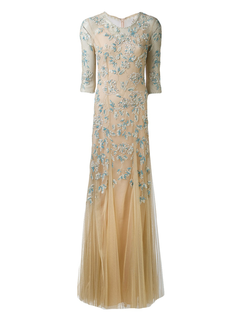 Jenny Packham Beaded Gown In Blue Lyst 