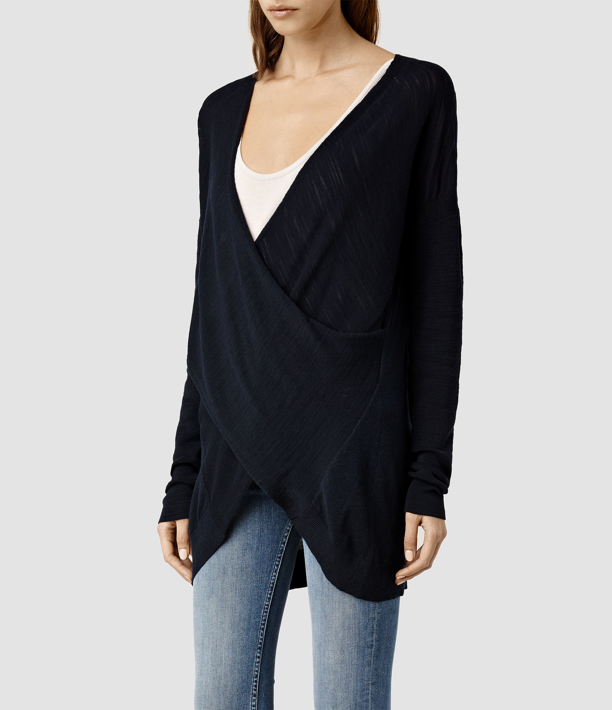 AllSaints Twist Jumper in Blue - Lyst