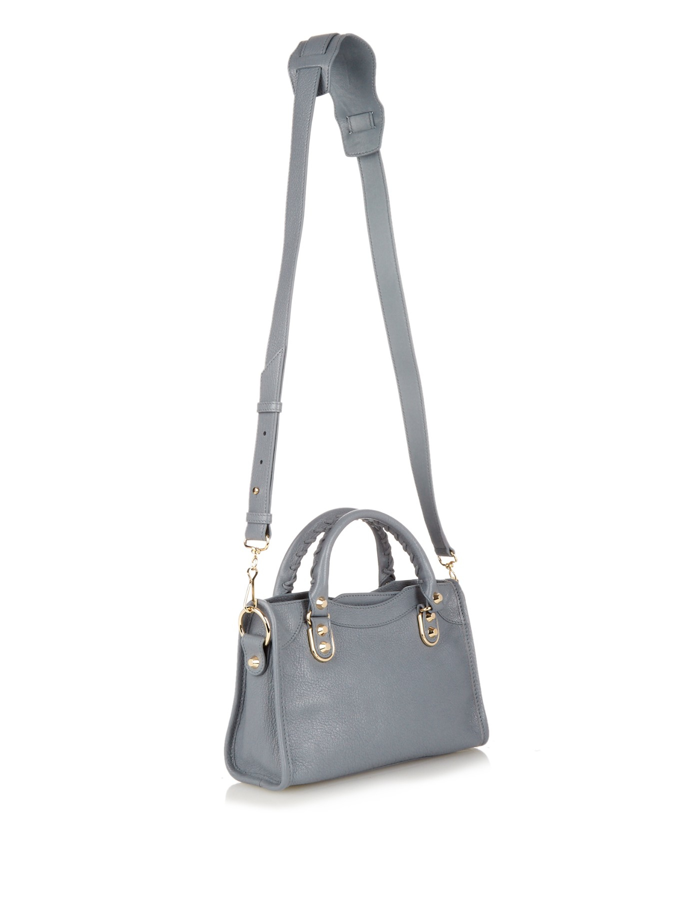 Balenciaga Classic Metallic Edge City Small Leather Shoulder Bag In Blue   ModeSens