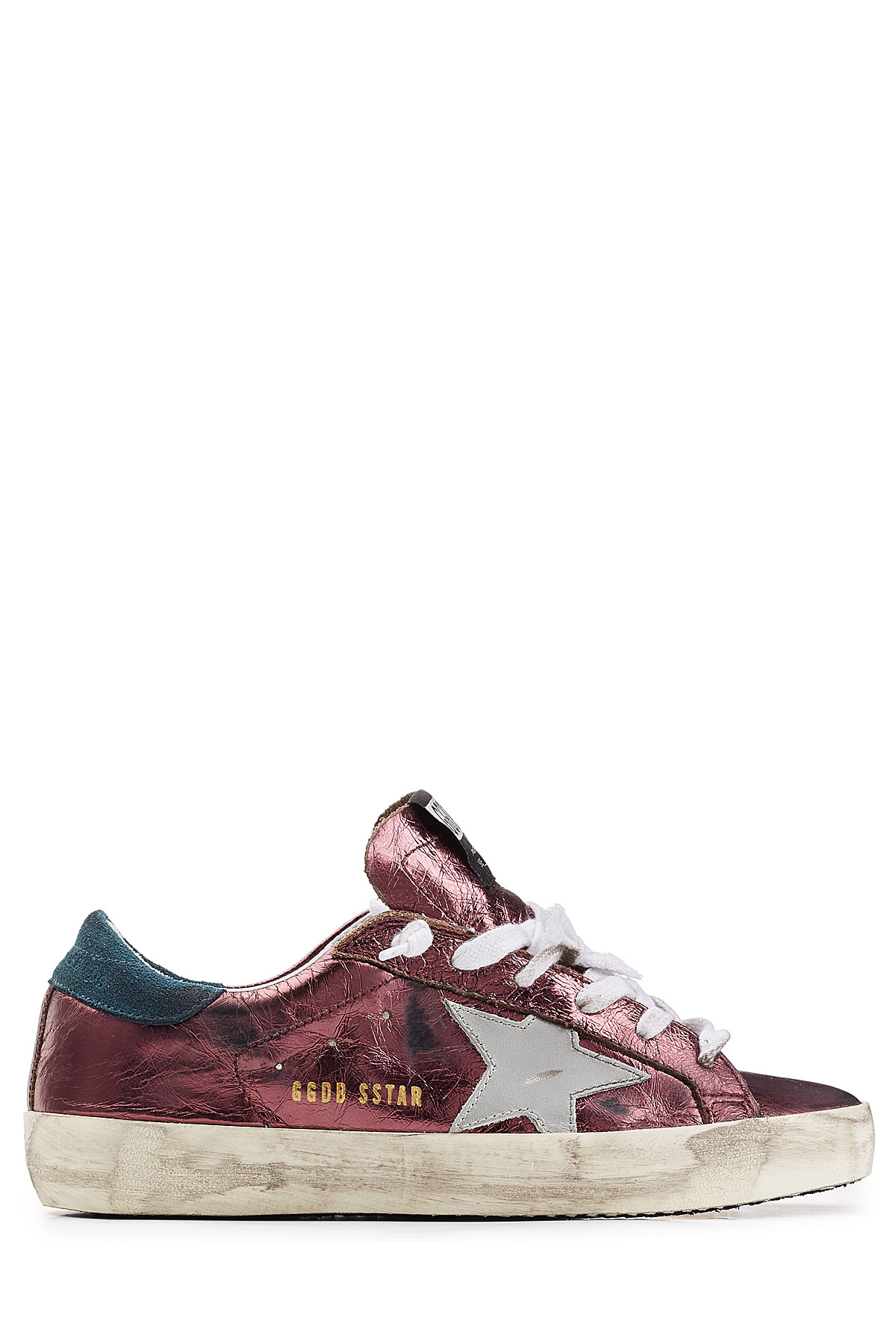Lyst Golden Goose Deluxe Brand Super Star Metallic Leather And Suede Sneakers Purple in Purple