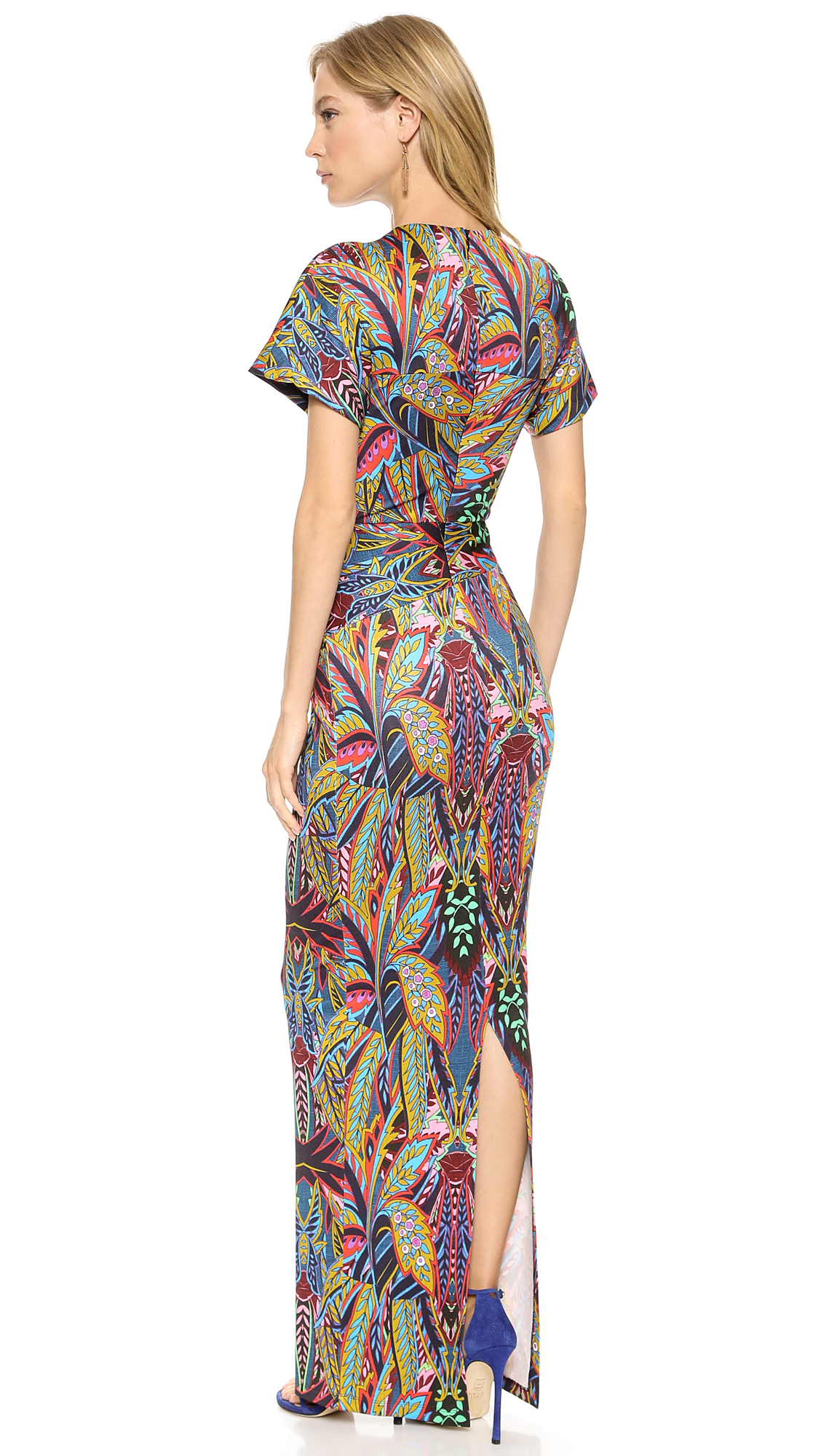 jungle print maxi dress