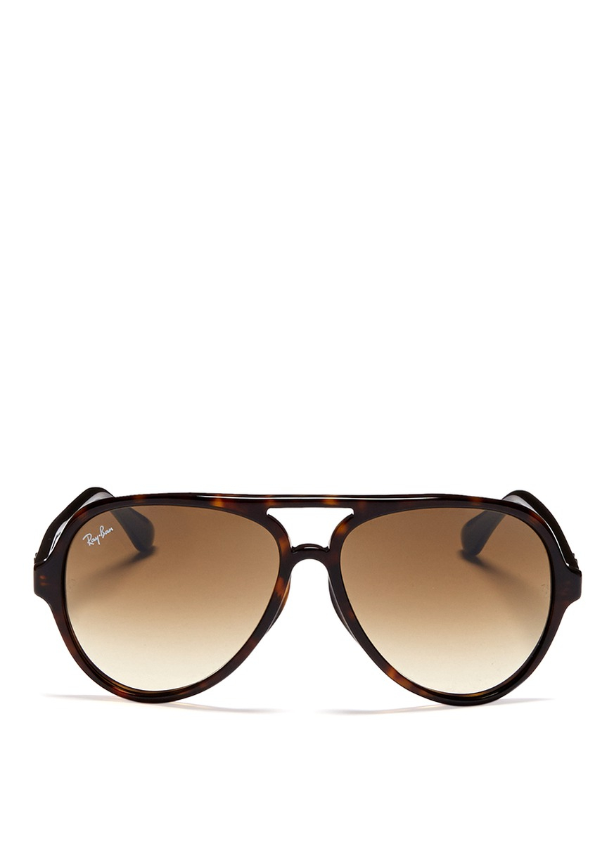 Ray Ban Tortoise Plastic Aviator Sunglasses In Brown For Men Lyst