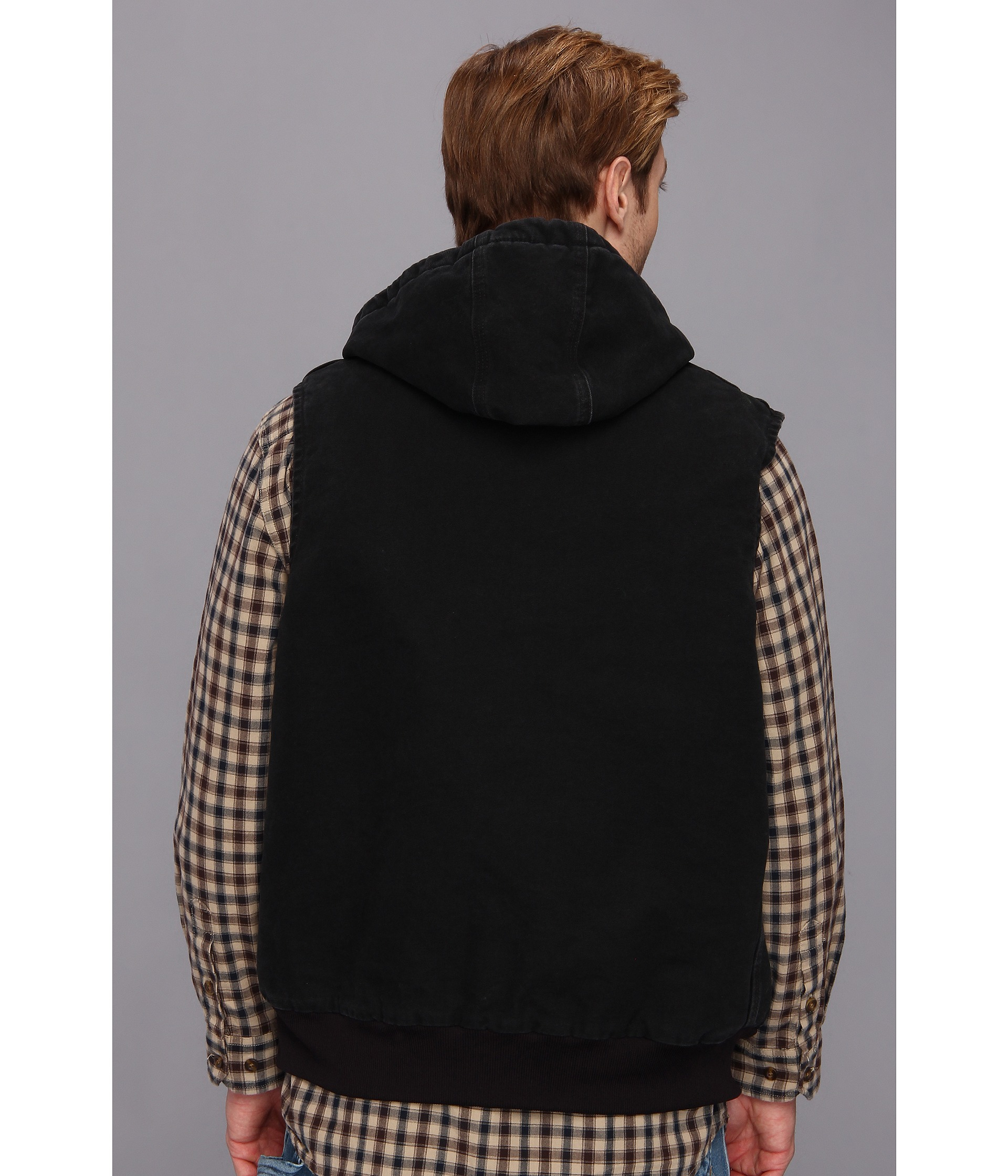 Carhartt Sandstone Hooded Active Vest in Black for Men Lyst