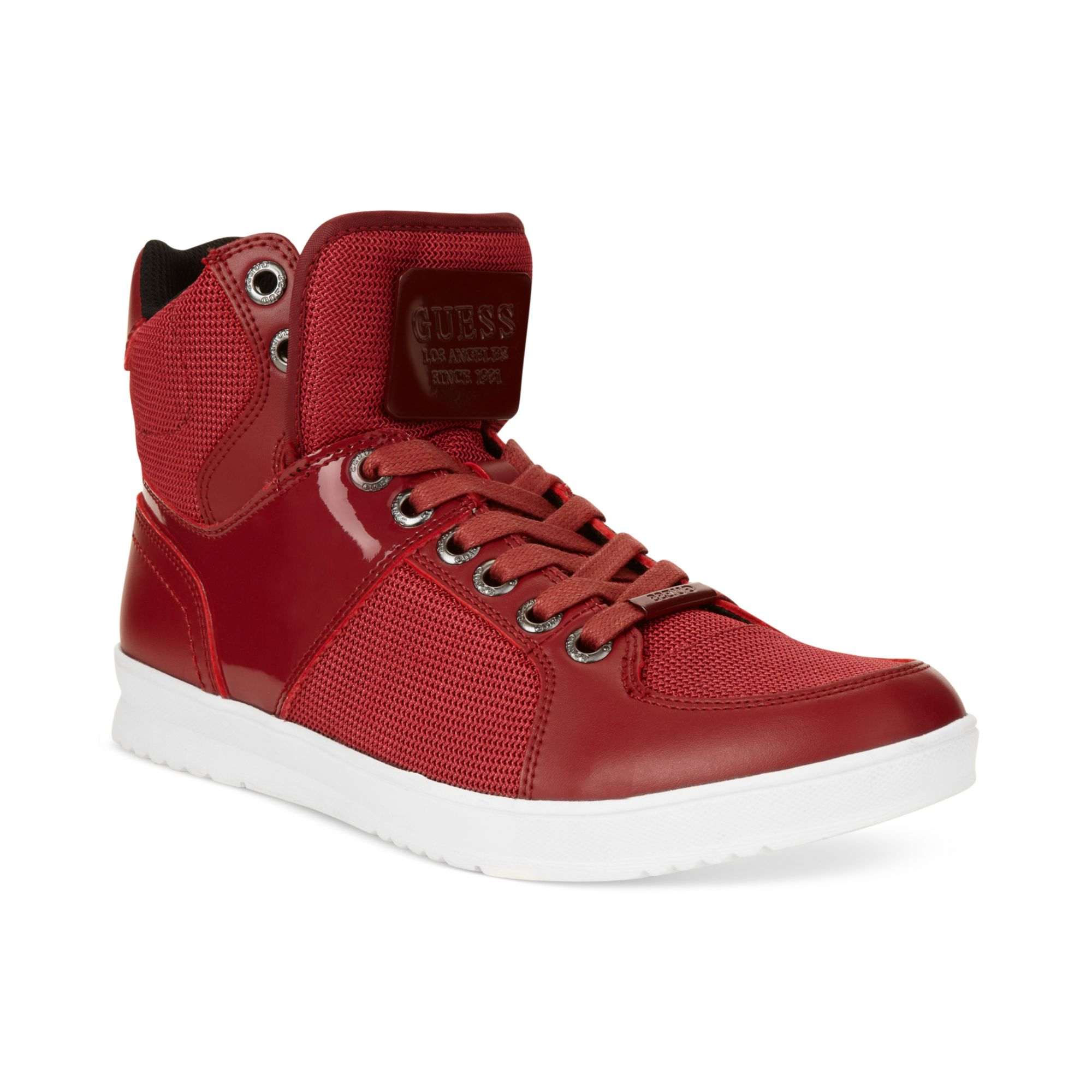 guess red shoes sneakers