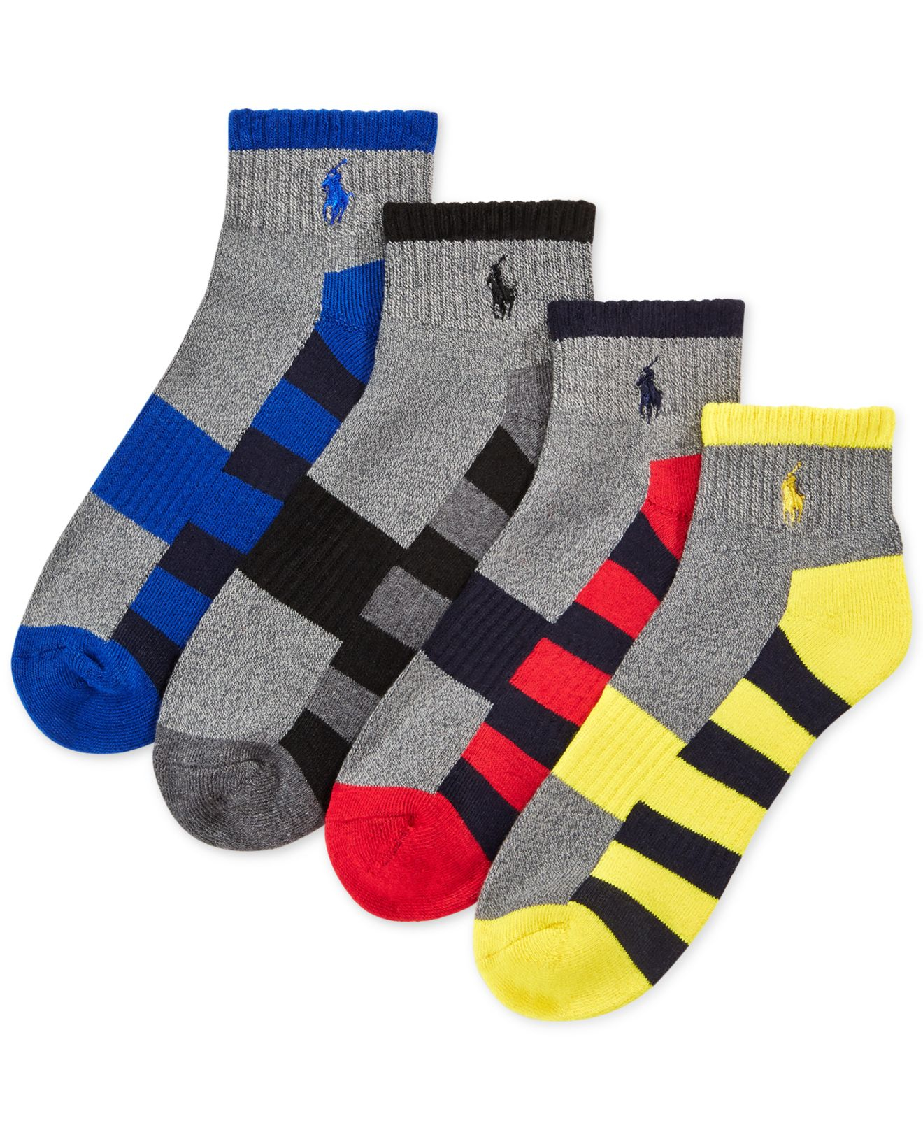 Ralph Lauren Polo Men'S Quarter Socks 4Pack in Gray for Men Lyst