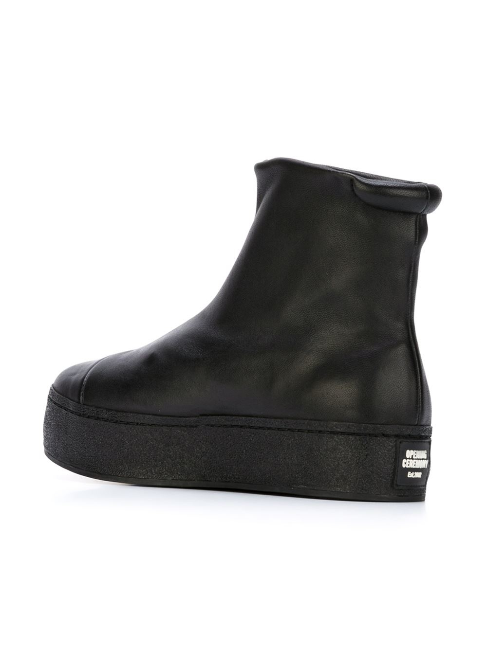 black flatform boots