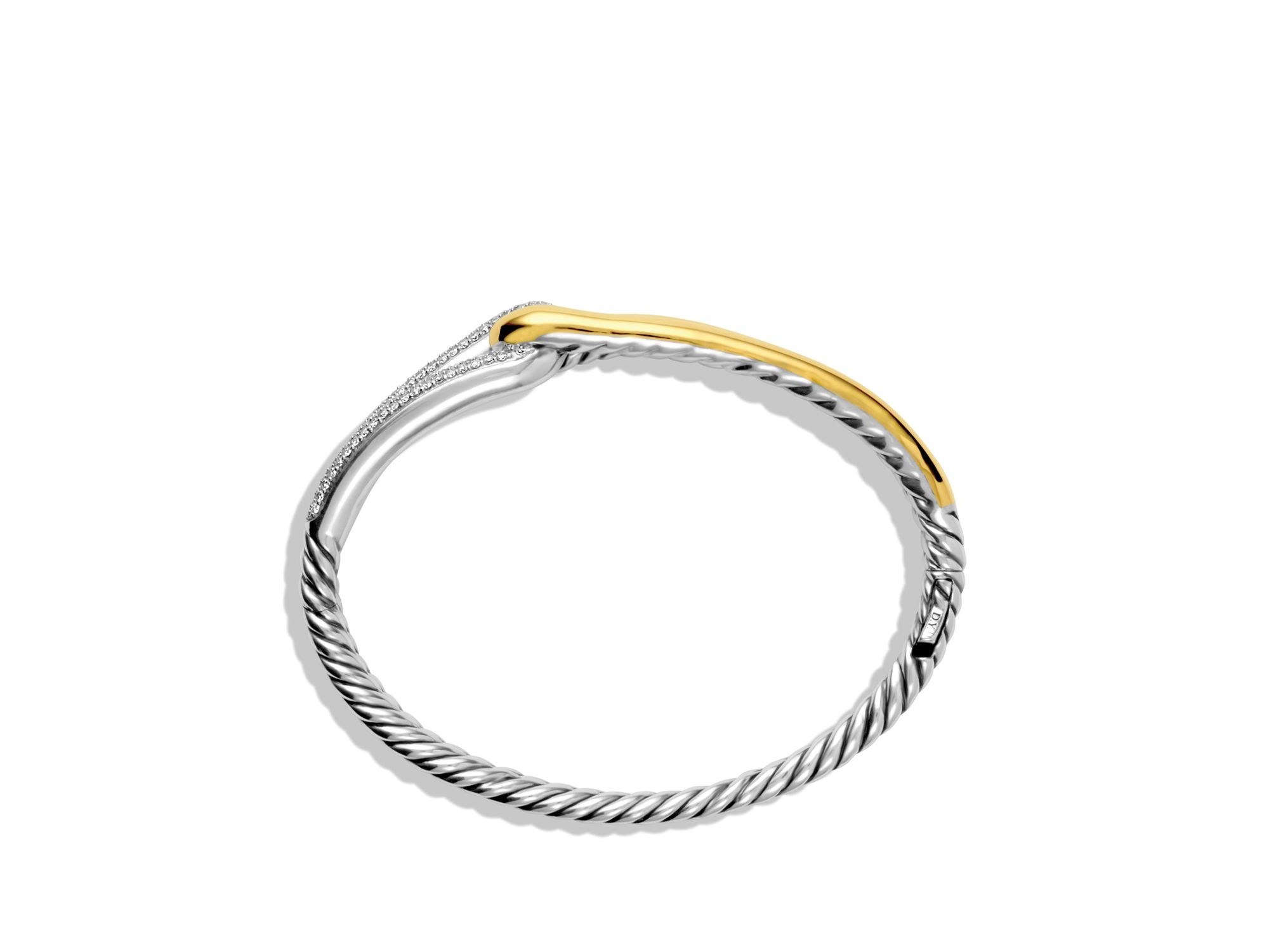 Lyst David Yurman Labyrinth Singleloop Bracelet With Diamonds & Gold in Metallic