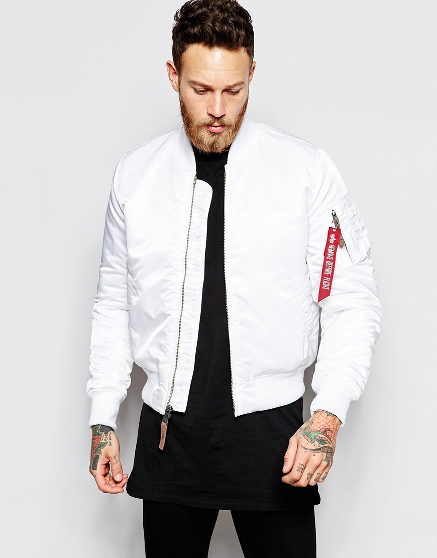 alpha industries white jacket