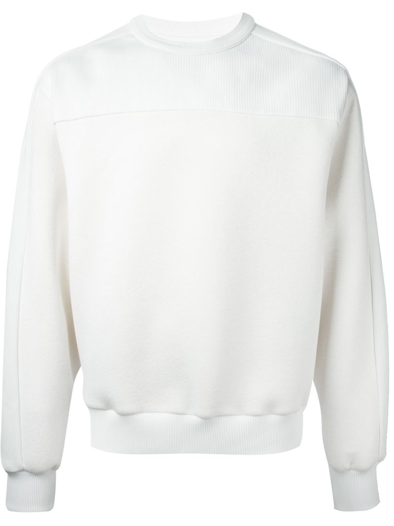 Juun.J Plain And Ribbed Sweatshirt in White for Men | Lyst