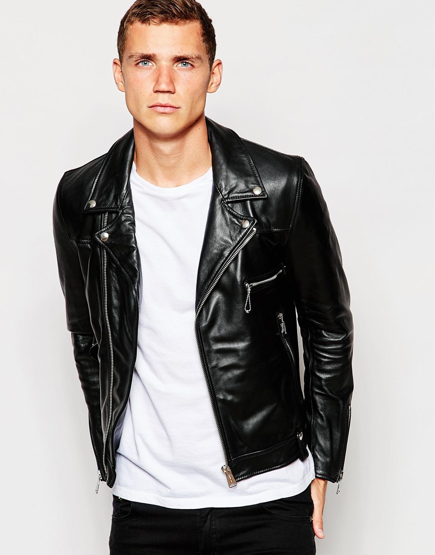 replay leather biker jacket