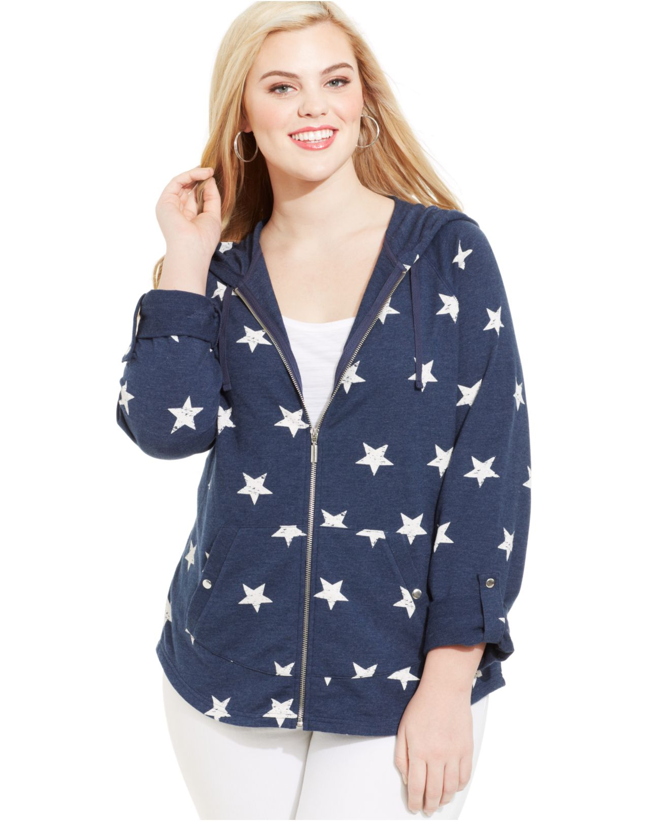 Lyst Style & Co. Style&co. Sport Plus Size Tabsleeve Starprint